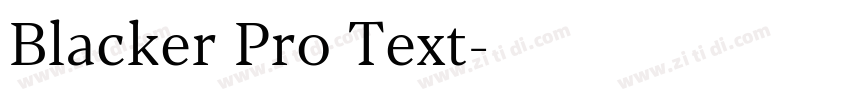 Blacker Pro Text字体转换